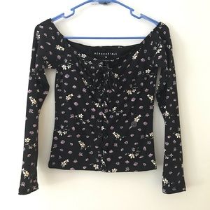 Long sleeve off shoulder top